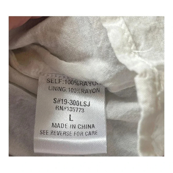 FAB'RIK FLORAL MINISKIRT WITH ELASTIC SMOCKING AND RUFFLE DETAILS SIZE LARGE - Picture 7 of 7